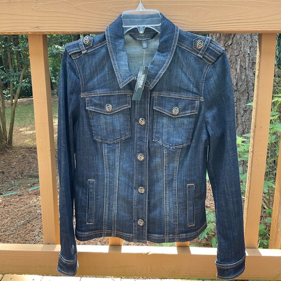 NWT White House Black Market Denim Jacket, L - Picture 5 of 12